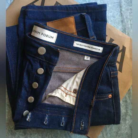 High rise Denim Forum straight leg jeans - Picture 2 of 6